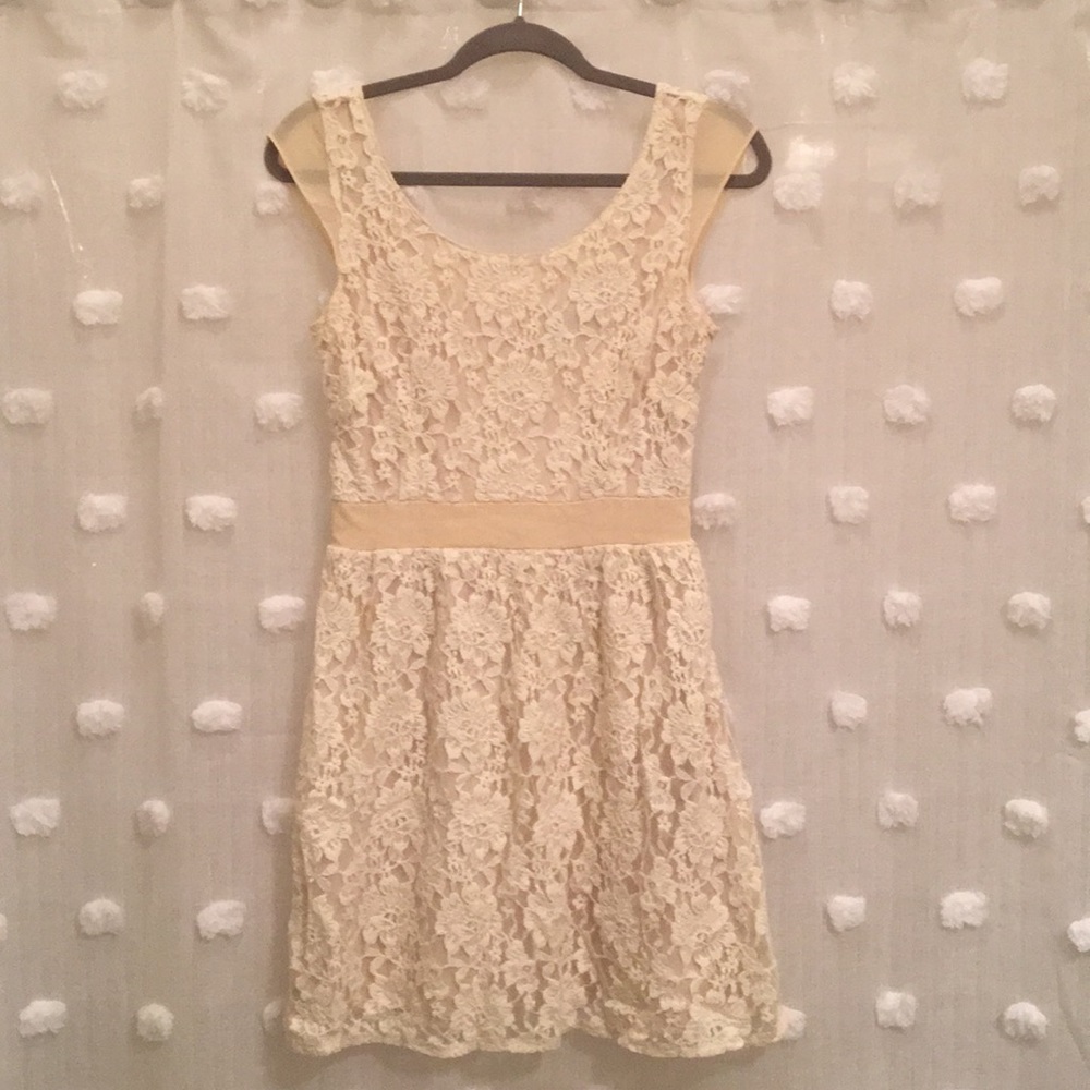 AEO Cream Lace Dress